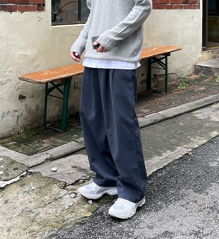 RT No. 5284 CASUAL WIDE STRAIGHT RETRO STYLED PANTS
