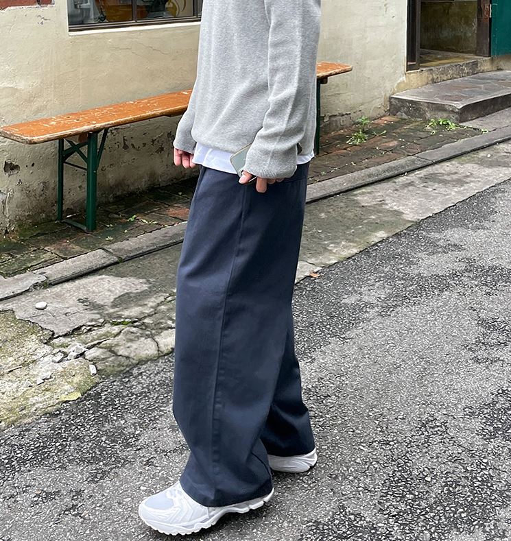 RT No. 5284 CASUAL WIDE STRAIGHT RETRO STYLED PANTS