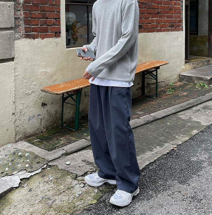 RT No. 5284 CASUAL WIDE STRAIGHT RETRO STYLED PANTS