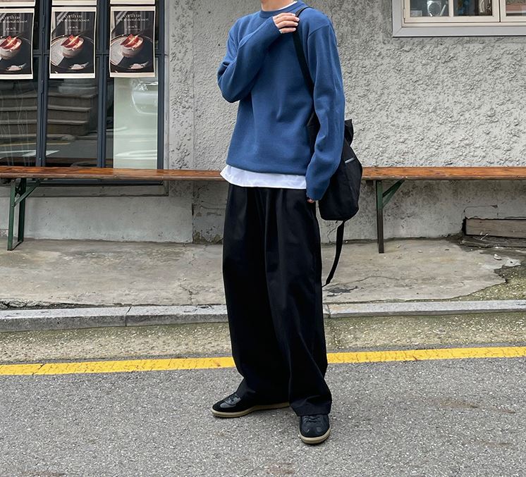 RT No. 5284 CASUAL WIDE STRAIGHT RETRO STYLED PANTS