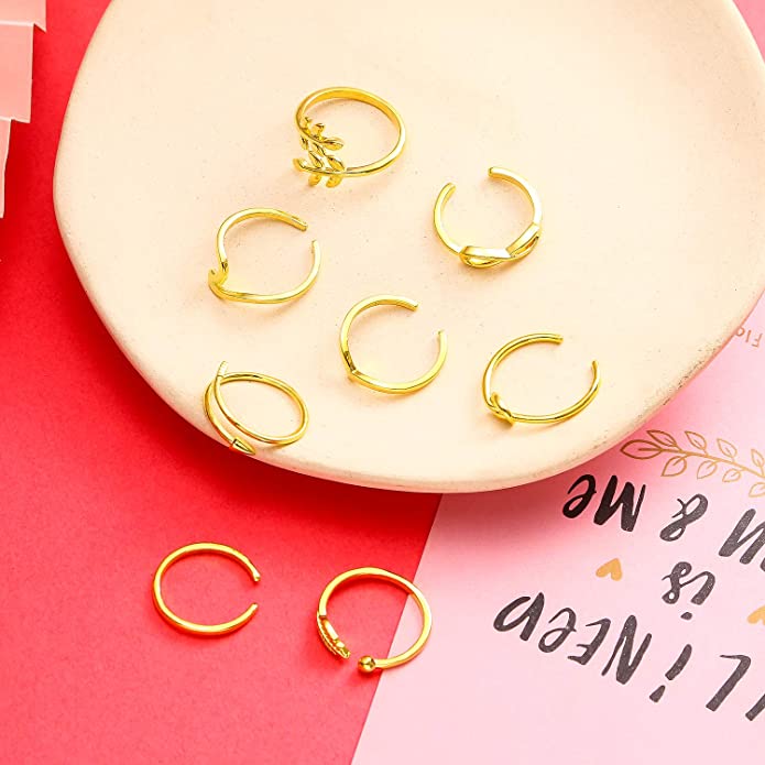 8PCS Open Rings Set