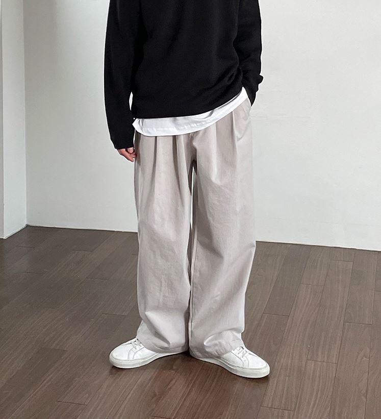 RT No. 5284 CASUAL WIDE STRAIGHT RETRO STYLED PANTS
