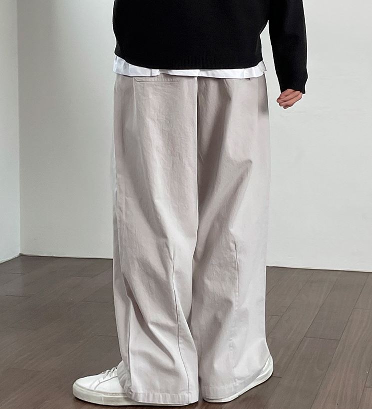 RT No. 5284 CASUAL WIDE STRAIGHT RETRO STYLED PANTS