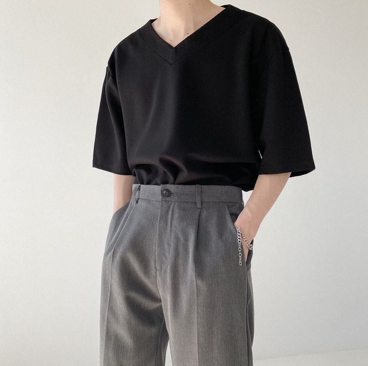 RT No. 5214 HALF SLEEVE V-NECK SHIRT