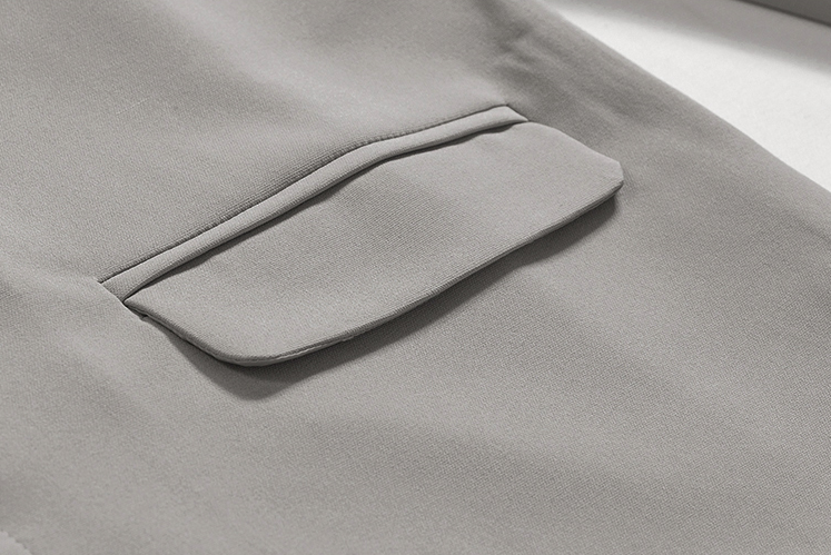 RT No. 4195 GRAY SUIT JK & WIDE PANTS