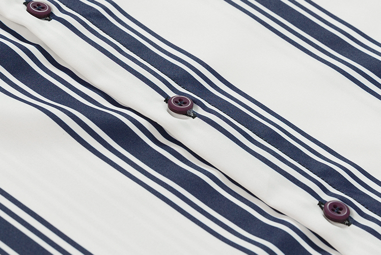 RT No. 4198 STRIPED VERTICAL TWO TONE COLLAR SHIRT