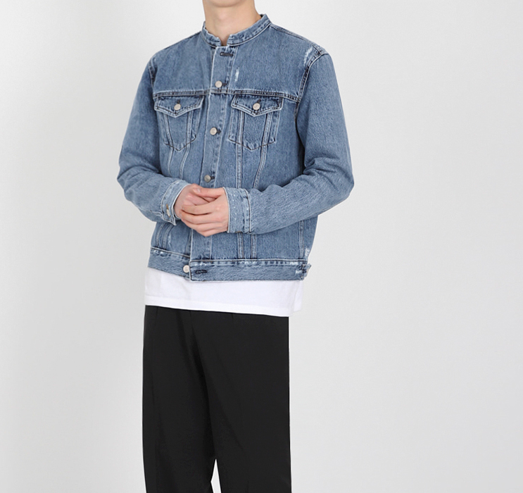 RT No. 2532 CHINESE COLLAR DENIM JK