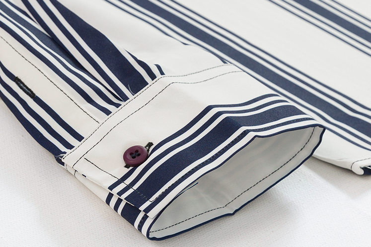 RT No. 4198 STRIPED VERTICAL TWO TONE COLLAR SHIRT