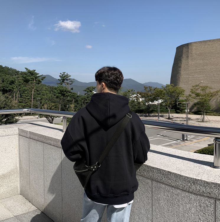 RT No. 5248 BLACK PULLOVER HOODIE