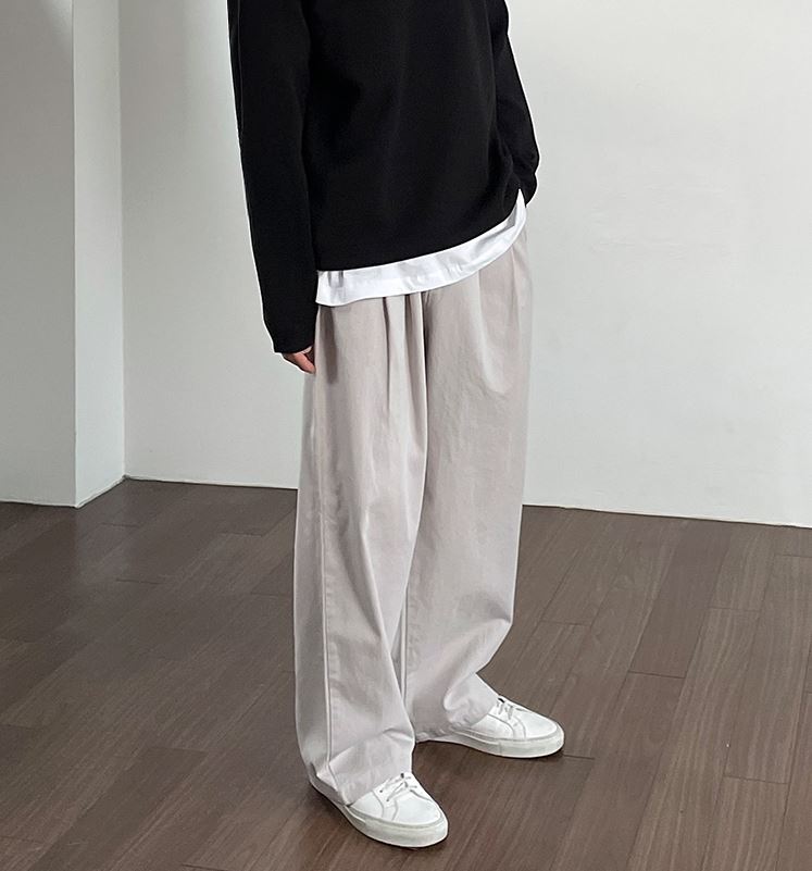 RT No. 5284 CASUAL WIDE STRAIGHT RETRO STYLED PANTS