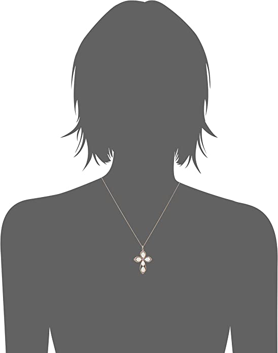 Pink Sapphire Cross Pendant Necklace