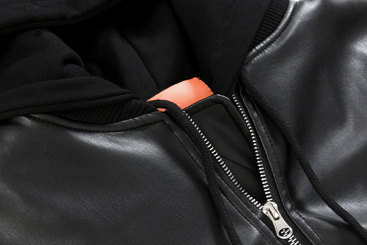 RT No. 4080 TWO PIECE HOODED LEATHER JK