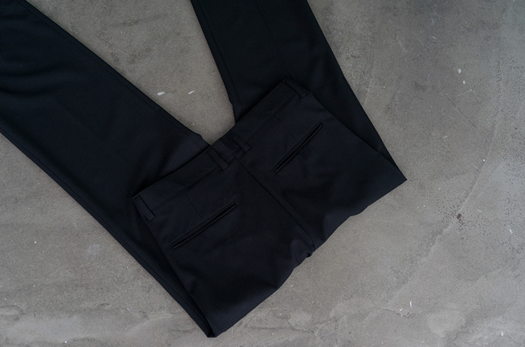 RT No. 2605 SLIT STRAIGHT WIDE PANTS