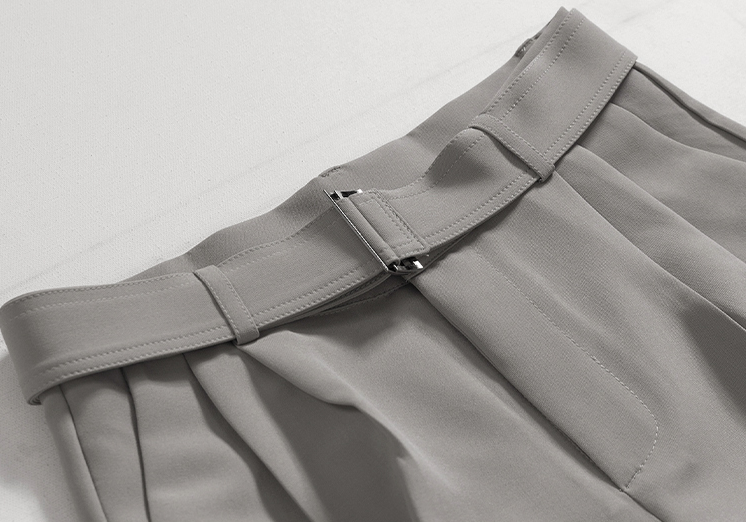 RT No. 4195 GRAY SUIT JK & WIDE PANTS