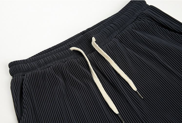 RT No. 4495 PLEATED ZIP UP HOODIE & WIDE PANTS (TOP & BOTTOM)