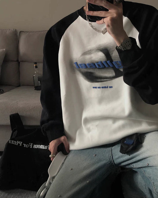 RT No. 5530 TWO TONE LETTERED SWEATER