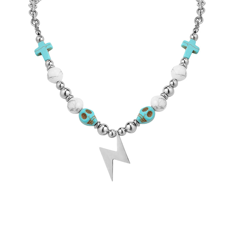 PEARL LIGHTING BOLT NECKLACE