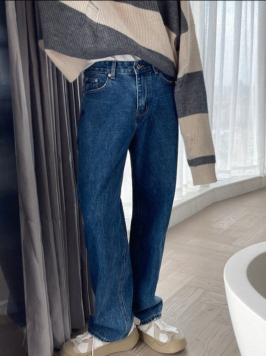 RT No. 4104 CASUAL WIDE STRAIGHT JEANS