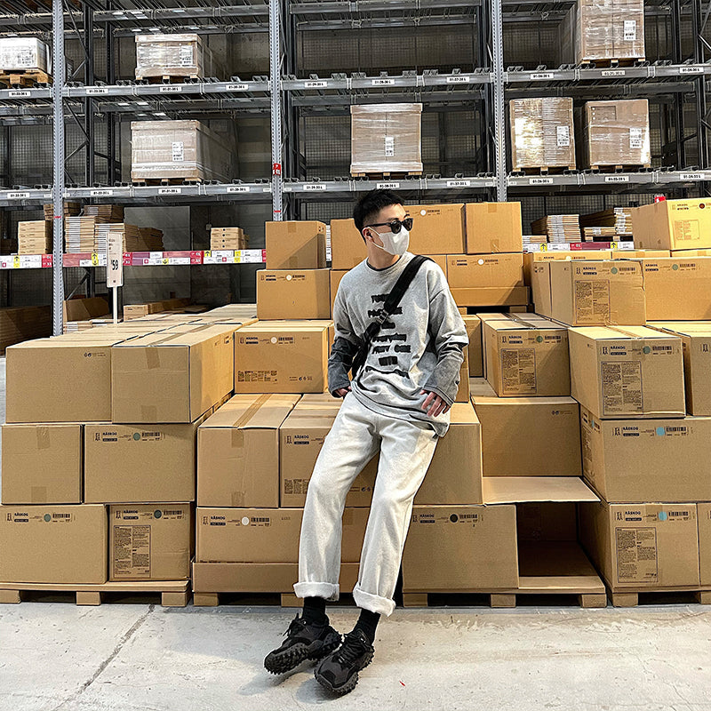 RT No. 1498 LIGHT GRAY STRAIGHT JEANS