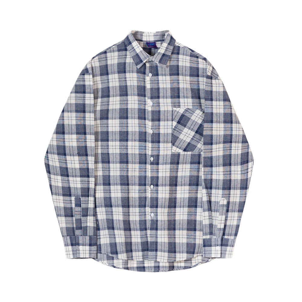 RT No. 4213 BLUE PLAID COLLAR SHIRT