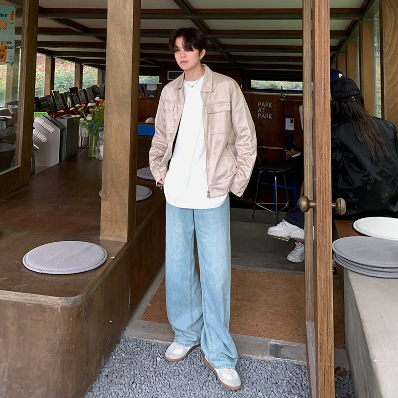 RT No. 5406 KHAKI SUEDE VELVET COLLAR JK